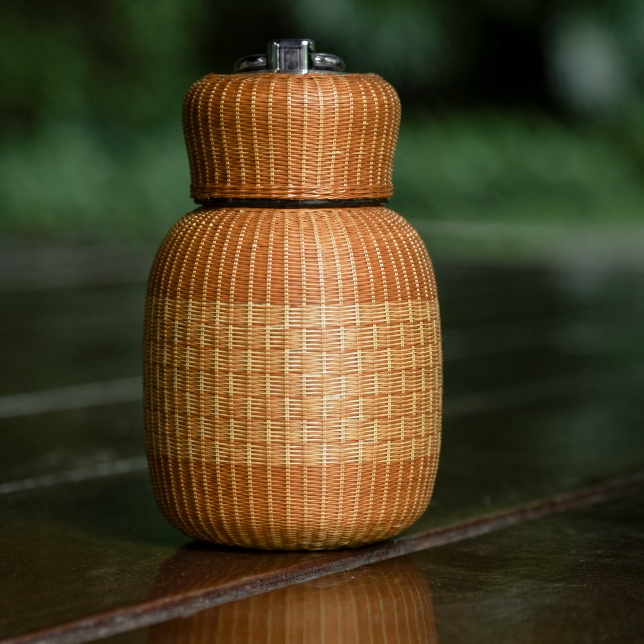 Handcrafted Bamboo-Woven Thermos