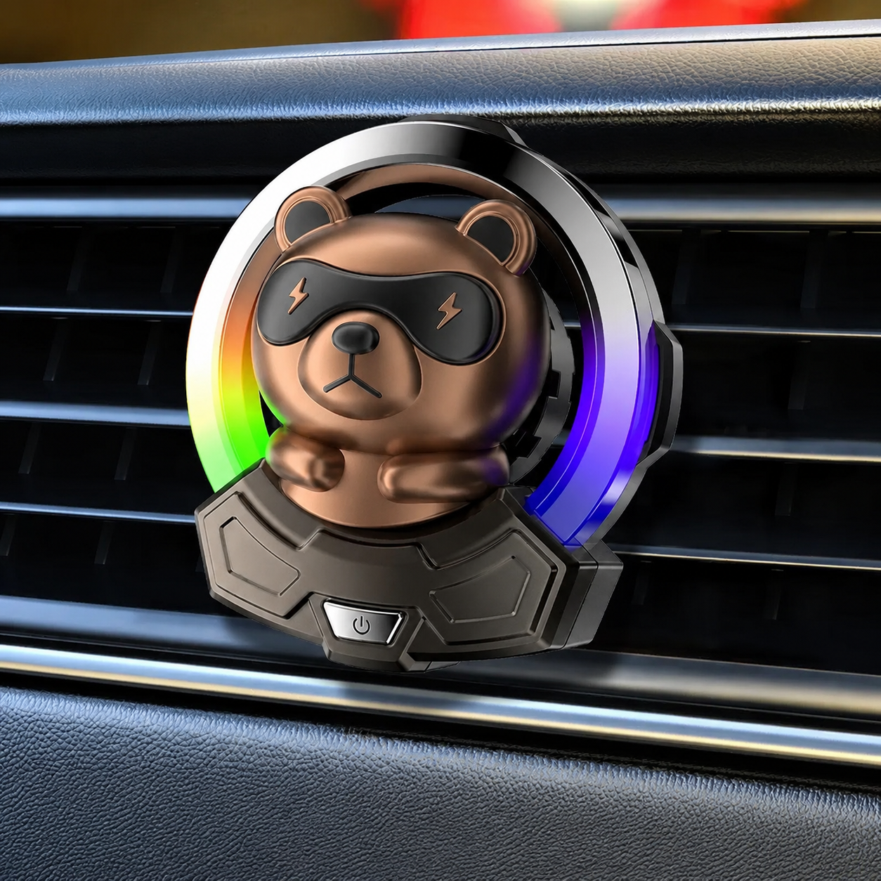 Musical rhythm LED car light with logo (with aroma diffuser)